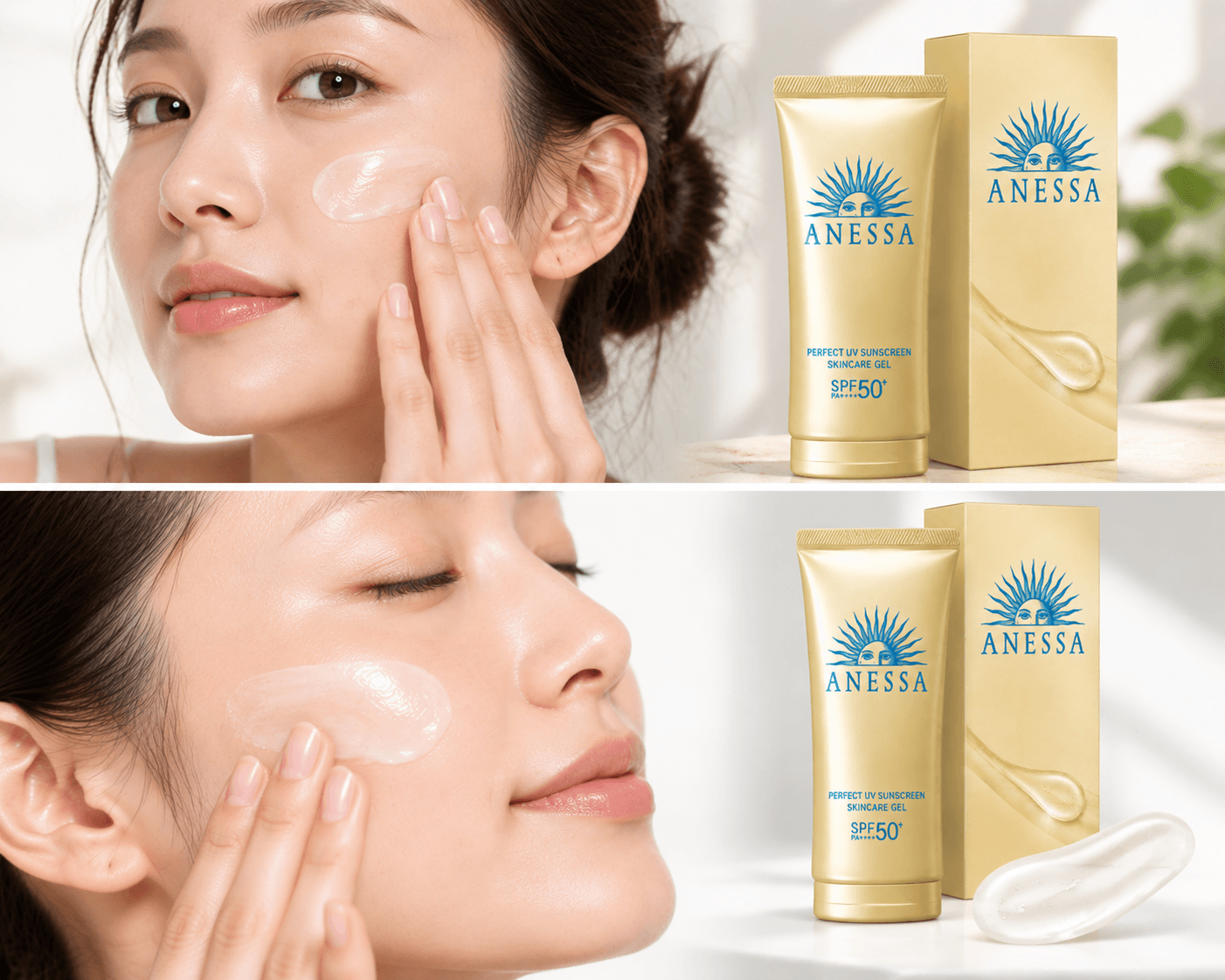 Anessa Sunscreen Application