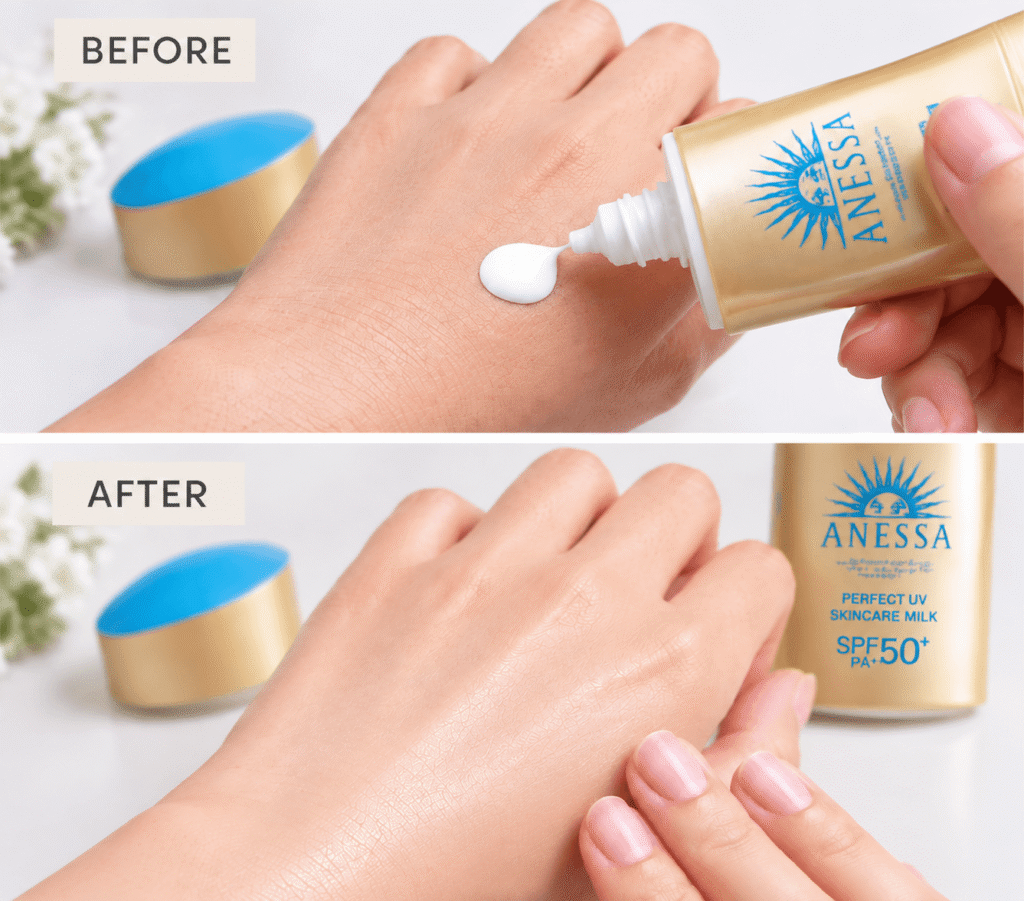anessa perfect uv sunscreen skincare milk spf50+